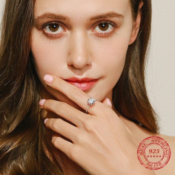 Luxury Sterling Silver Engagement Ring 3CT - Picture 3 of 12